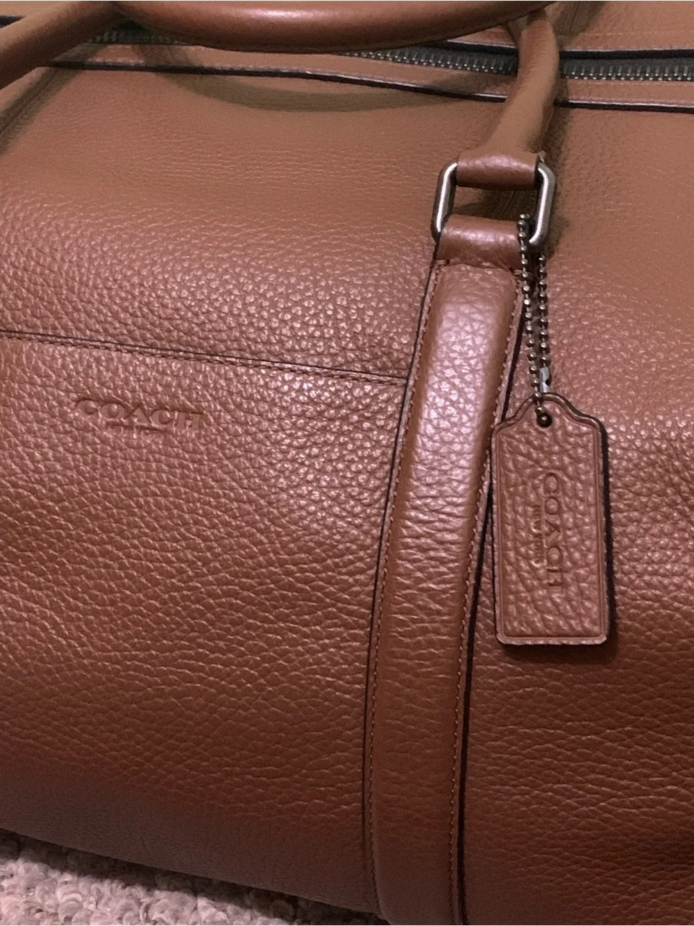 Coach Trekker Bag Pebble Leather Travel Duffel Bag - Like New 78129